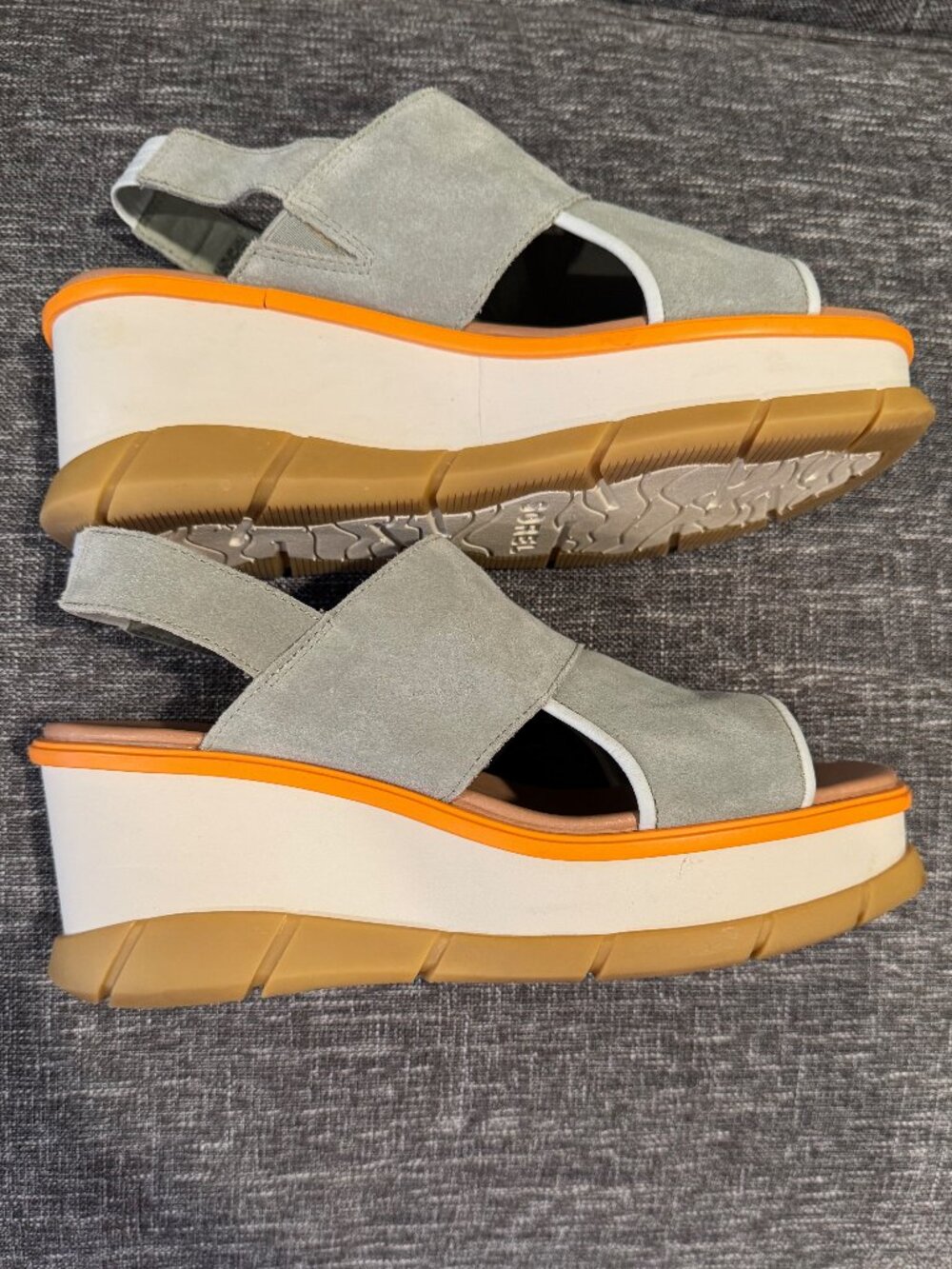 Sorel Joanie III Slingback Wedge Sandals Women's US 10.5 EU 41.5 Safari Leather - Picture 3 of 8